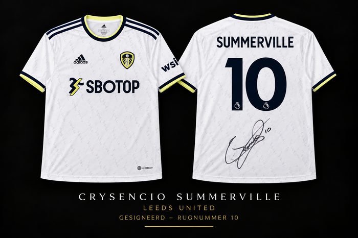 Gesigneerd shirt Crysencio Summerville, Leeds United