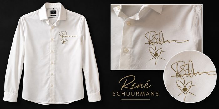Wit overhemd van René Schuurmans (gesigneerd)